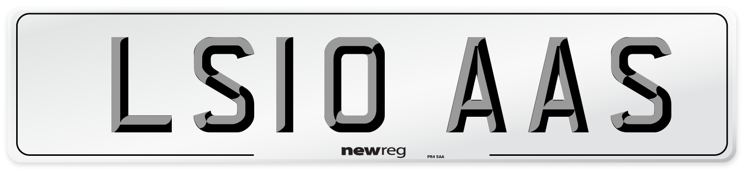 LS10 AAS Number Plate from New Reg